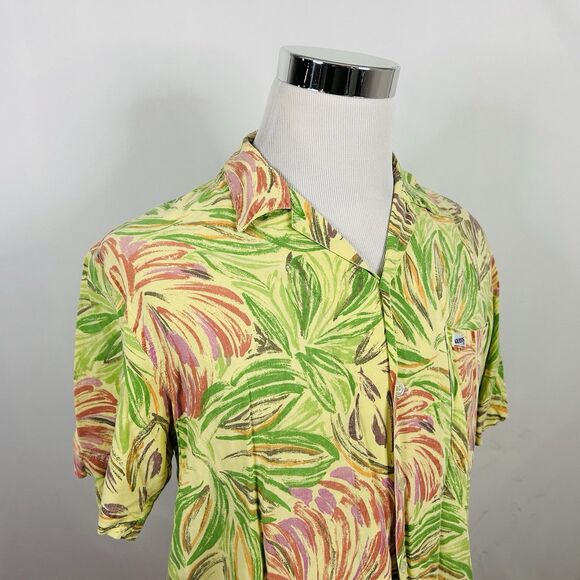 Georges Marciano for Guess Small (2) Vintage Hawaiian Shirt Floral USA Made - Picture 1 of 4